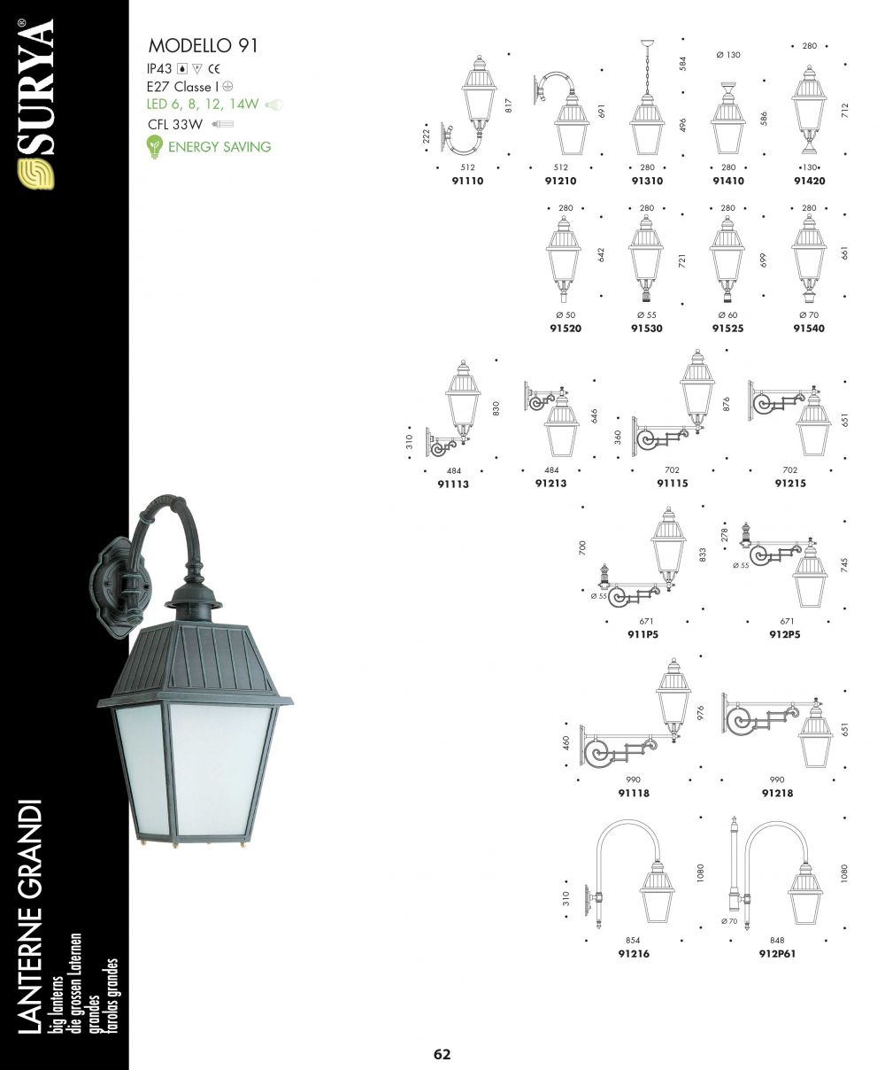 grandi lanterne per illuminazione esterna