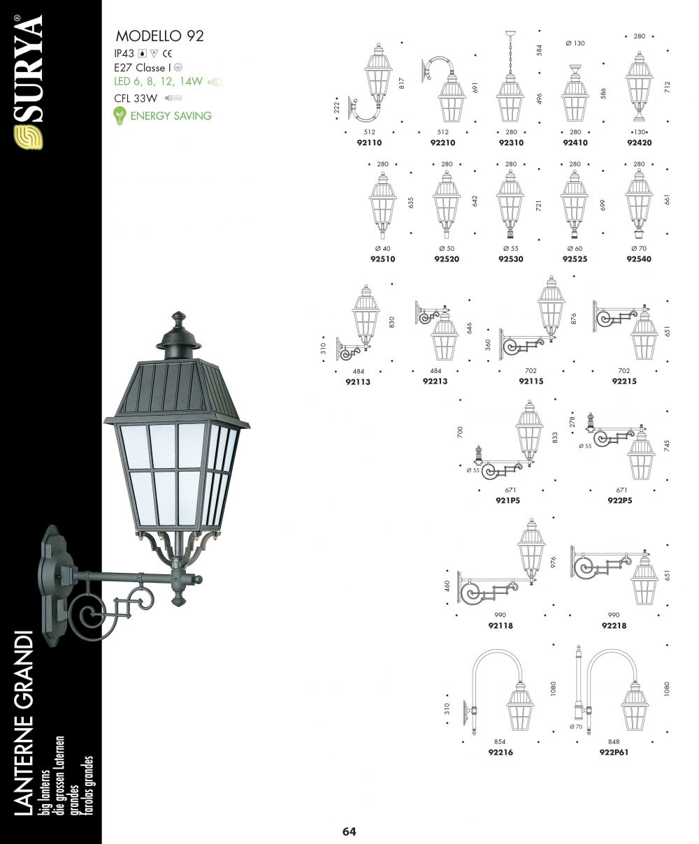 classiche lanterne per illuminare il giardino