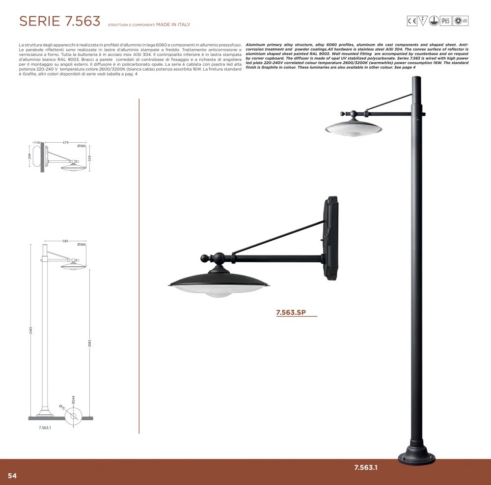 pali e bracci per illuminazione